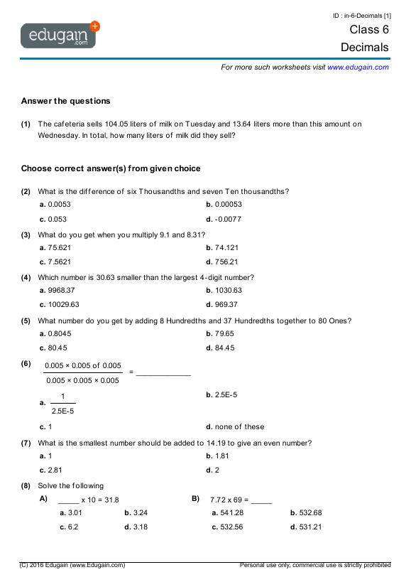 Decimals